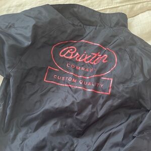 Brixton Charcoal Jacket with Vibrant Red Accents